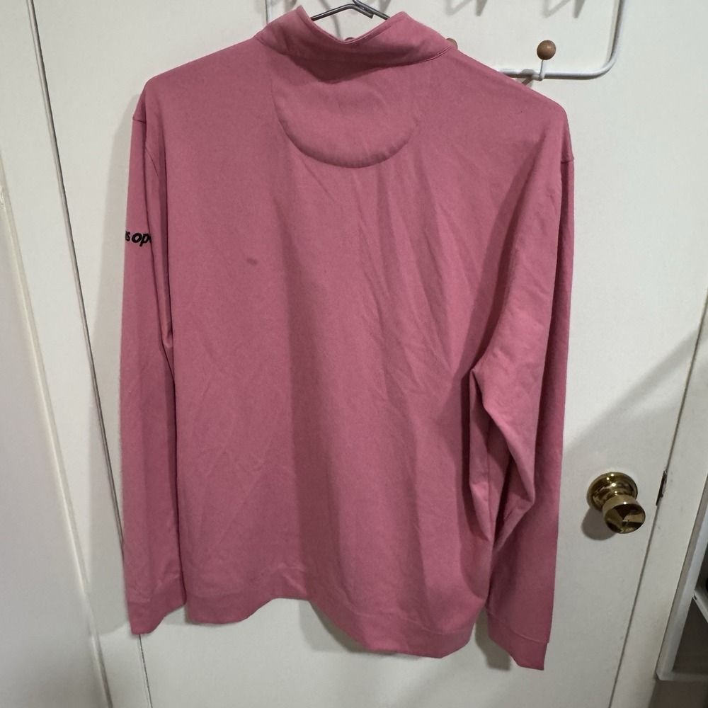 Official US Open Tennis Pink 1/4 Quarter Zip Pullover Long Sleeve Men's Large - Picture 2 of 10